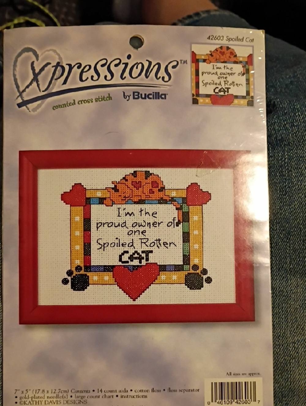 Bucilla Spoiled Rotten Cat Cross Stitch Kit